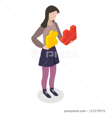 3D Isometric Flat Vector Illustration of Fixing Technical Problems. Item 2 111579772