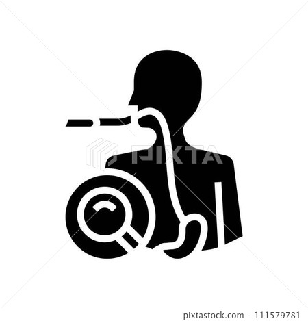 endoscopy surgery doctor glyph icon vector illustration 111579781