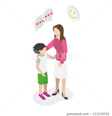 3D Isometric Flat Vector Illustration of Parenting Styles. Item 4 3D Isometric Flat Vector Illustration of Parenting Styles. Item 4 111579782