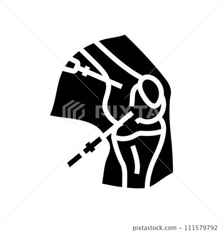 arthroscopy surgery doctor glyph icon vector illustration arthroscopy surgery doctor glyph icon vector illustration 111579792