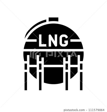 liquefied natural gas lng glyph icon vector illustration 111579864