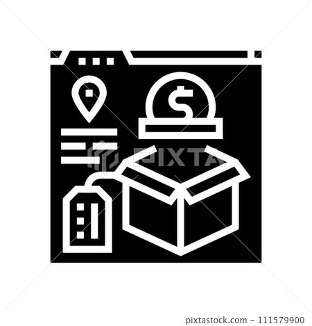dropshipping glyph icon vector illustration 111579900