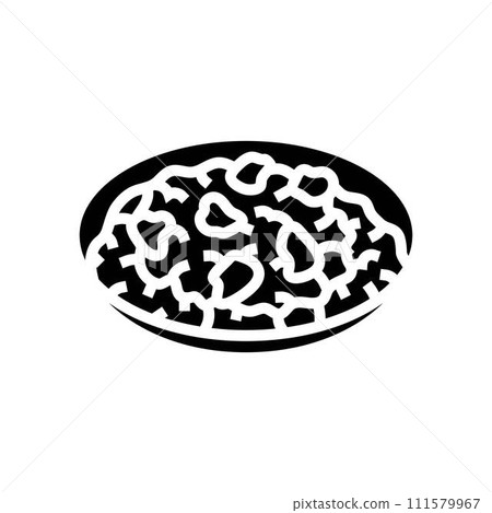 curry dish indian cuisine glyph icon vector illustration 111579967