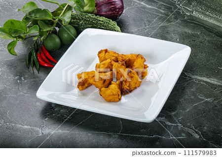 Indian cuisine - paneer pakora cheese 111579983