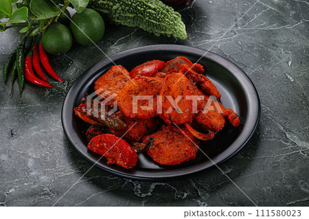 Indian cuisine - chicken tikka barbecue 111580023