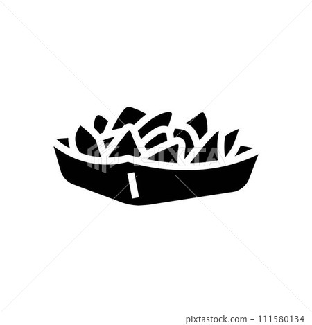 nachos fast food glyph icon vector illustration nachos fast food glyph icon vector illustration 111580134