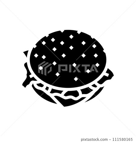 burger fast food glyph icon vector illustration 111580165