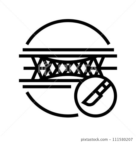 stent placement surgery hospital line icon vector illustration 111580207