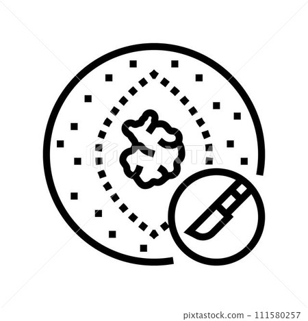excision surgery doctor line icon vector illustration 111580257