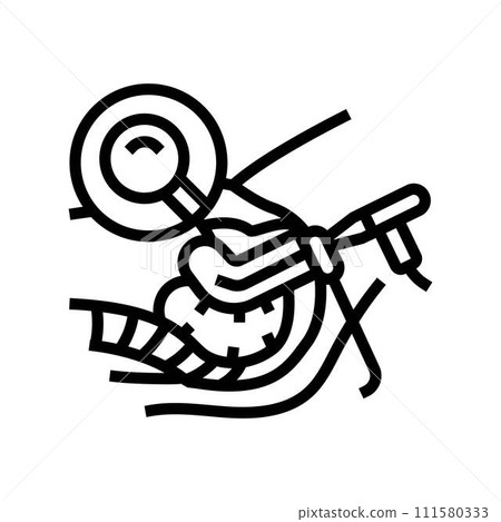 hysteroscopy surgery doctor line icon vector illustration 111580333
