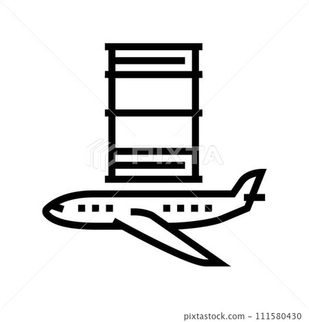 jet fuel oil industry line icon vector illustration 111580430