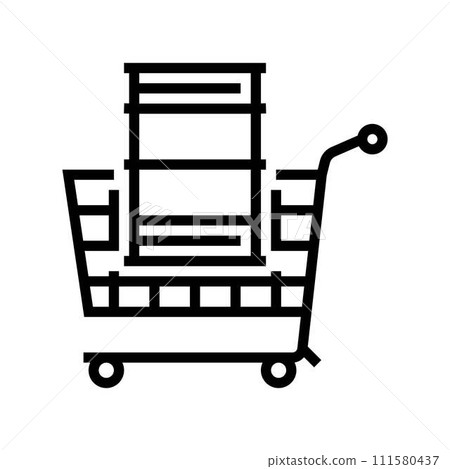 market oil industry line icon vector illustration 111580437