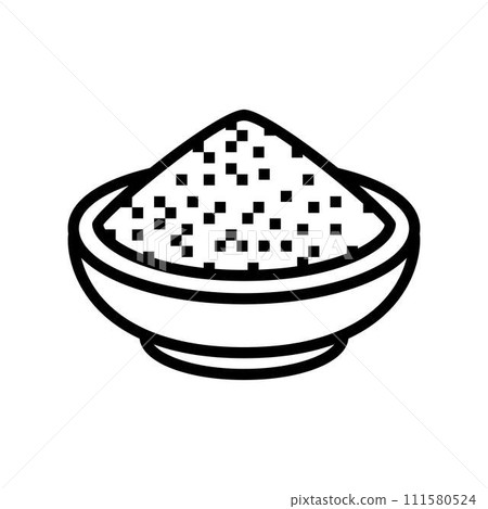 garam masala indian cuisine line icon vector illustration 111580524
