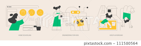 Kids development abstract concept vector illustrations. 111580564