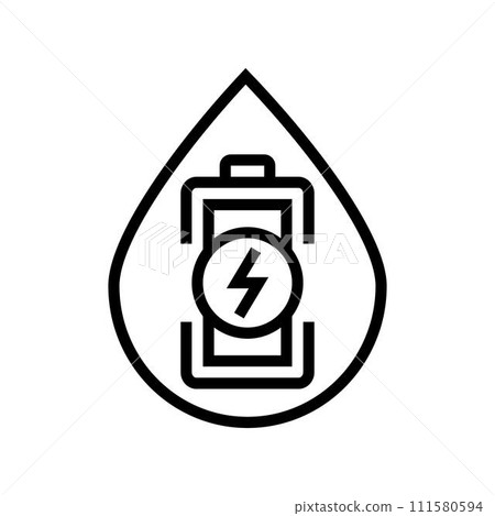 energy conservation hydroelectric power line icon vector illustration energy conservation hydroelectric power line icon vector illustration 111580594