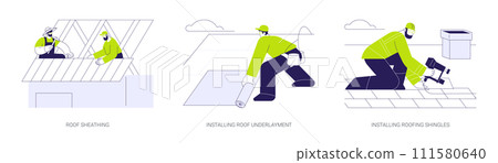 Private house roofing abstract concept vector illustrations. 111580640