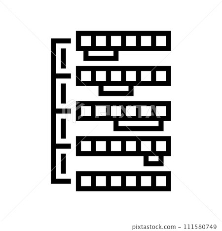 selection sort algorithm line icon vector illustration 111580749