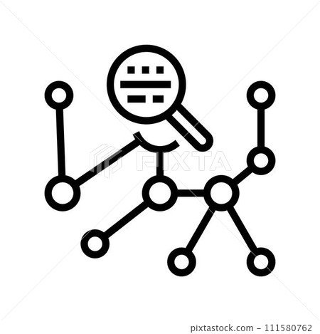search algorithm line icon vector illustration 111580762