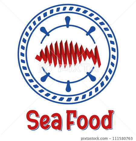 Sea food Local food logo Vector 111580763