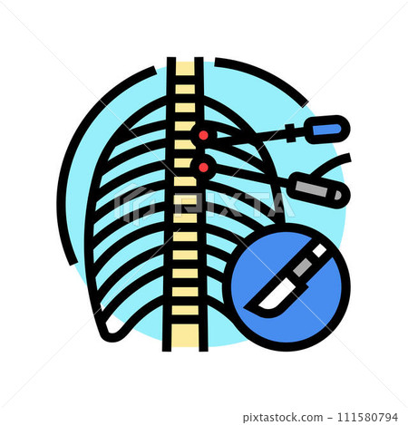 sympathectomy surgery hospital color icon vector illustration 111580794