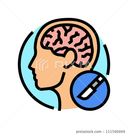 neurosurgery surgery hospital color icon vector illustration 111580809