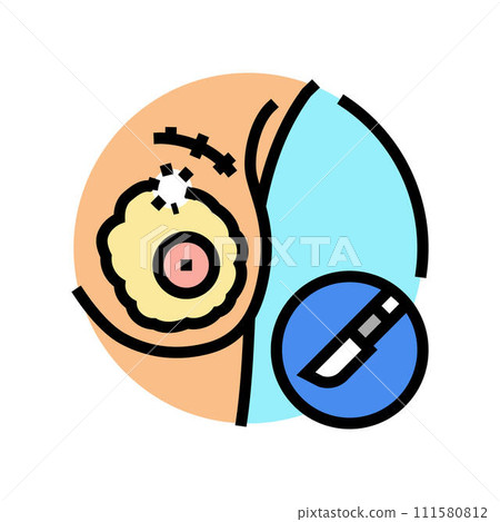 lumpectomy surgery hospital color icon vector illustration lumpectomy surgery hospital color icon vector illustration 111580812