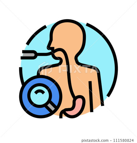 endoscopy surgery doctor color icon vector illustration 111580824