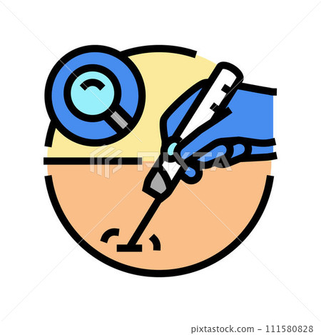 biopsy surgery doctor color icon vector illustration 111580828