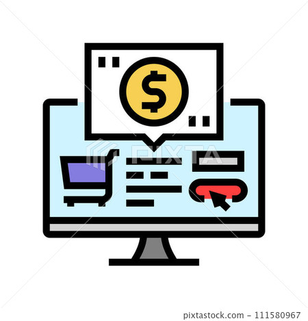 ecommerce platform color icon vector illustration 111580967