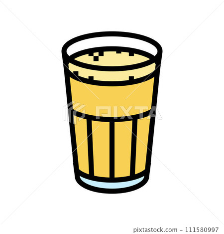 mango lassi indian cuisine color icon vector illustration 111580997