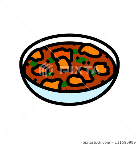 vindaloo curry indian cuisine color icon vector illustration vindaloo curry indian cuisine color icon vector illustration 111580999