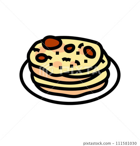 naan bread indian cuisine color icon vector illustration naan bread indian cuisine color icon vector illustration 111581030