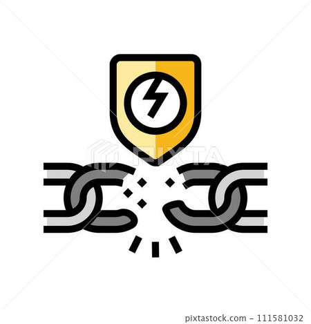 energy independence hydroelectric power color icon vector illustration 111581032
