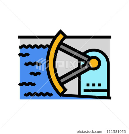 spillway gates hydroelectric power color icon vector illustration spillway gates hydroelectric power color icon vector illustration 111581053