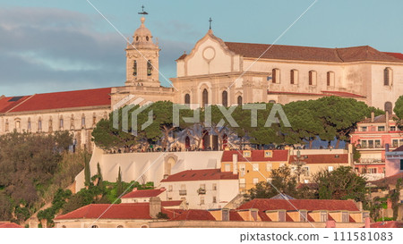 The Miradouro Sophia de Mello Breyner Andresen old Miradouro da Graca evening timelapse. The Miradouro Sophia de Mello Breyner Andresen old Miradouro da Graca evening timelapse. 111581083