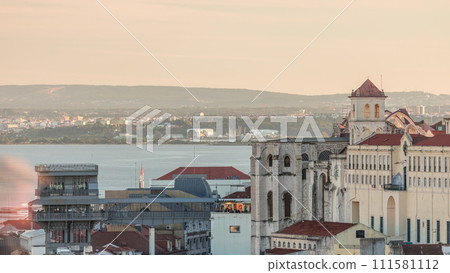 Lisbon from above timelapse 111581112