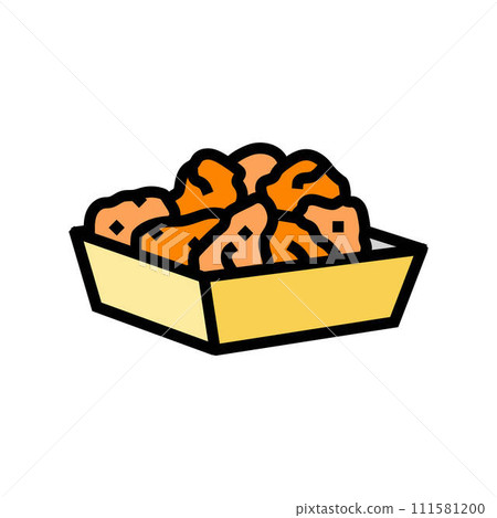 chicken wings fast food color icon vector illustration chicken wings fast food color icon vector illustration 111581200
