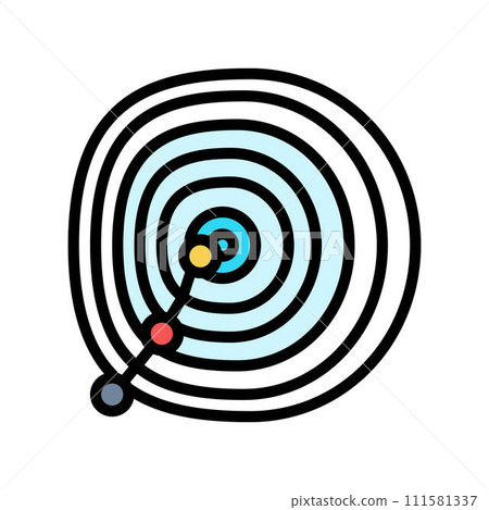 gradient descent algorithm color icon vector illustration 111581337