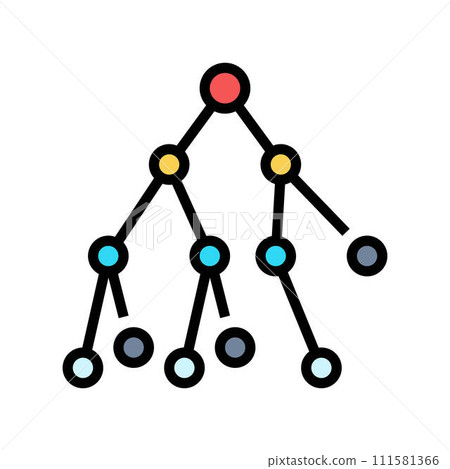 binary search algorithm color icon vector illustration binary search algorithm color icon vector illustration 111581366