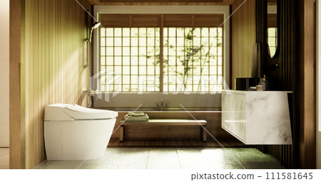 Wooden Japan bathroom modern Onsen minimal style 111581645