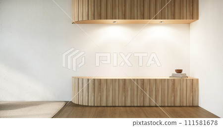 Modern japan style and purple decorated with  cabinet on white wall. 111581678