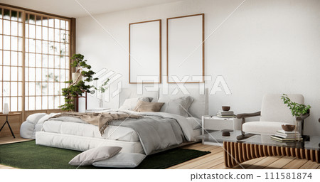 interior mock up with decoration in bedroom. interior mock up with decoration in bedroom. 111581874