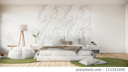 interior mock up with decoration in bedroom. 111581890