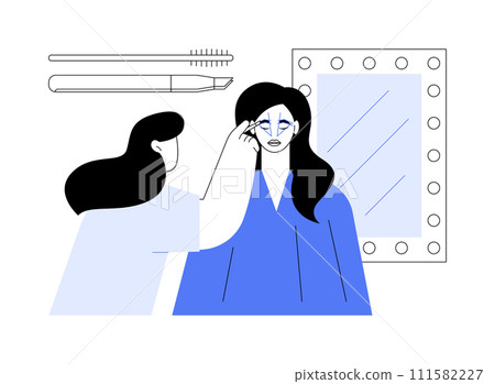Eyebrow correction isolated cartoon vector illustrations. 111582227