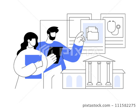 Professional school counselors isolated cartoon vector illustrations. 111582275