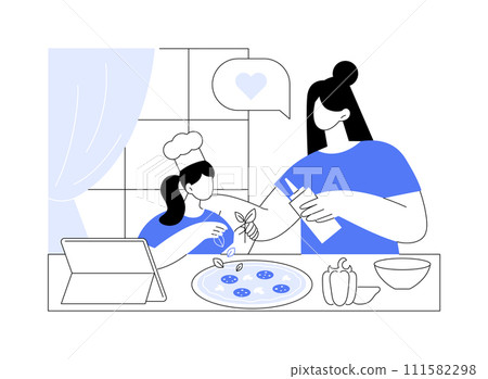 Family cooking classes isolated cartoon vector illustrations. 111582298
