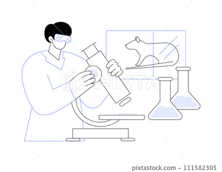 Clinical research isolated cartoon vector illustrations. 111582305