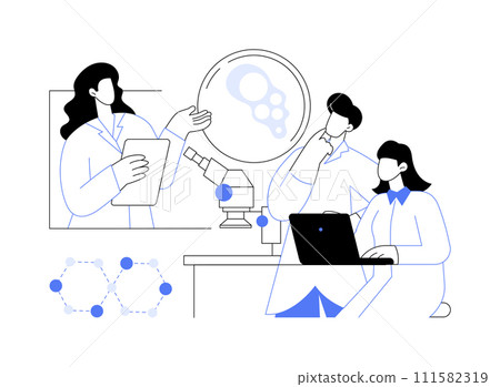 Biomedical engineering isolated cartoon vector illustrations. 111582319