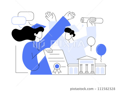 Congratulate each other isolated cartoon vector illustrations. 111582328