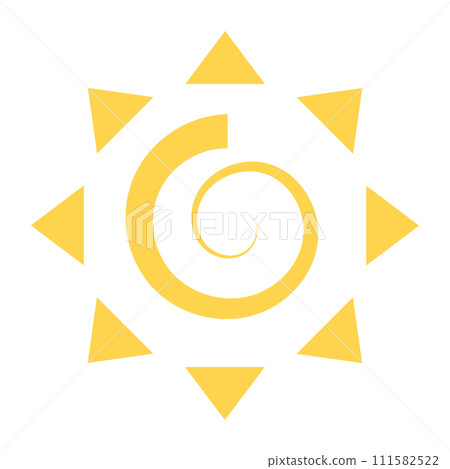 Isolated abstract sun icon Flar design Vector Isolated abstract sun icon Flar design Vector 111582522